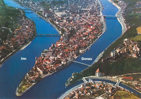 Rieky Donau, Inn, Ilz, Passau