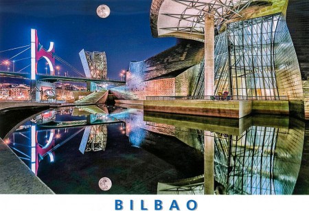 Most  Peuente de La Salve, múzeum Guggenheim, Bilbao